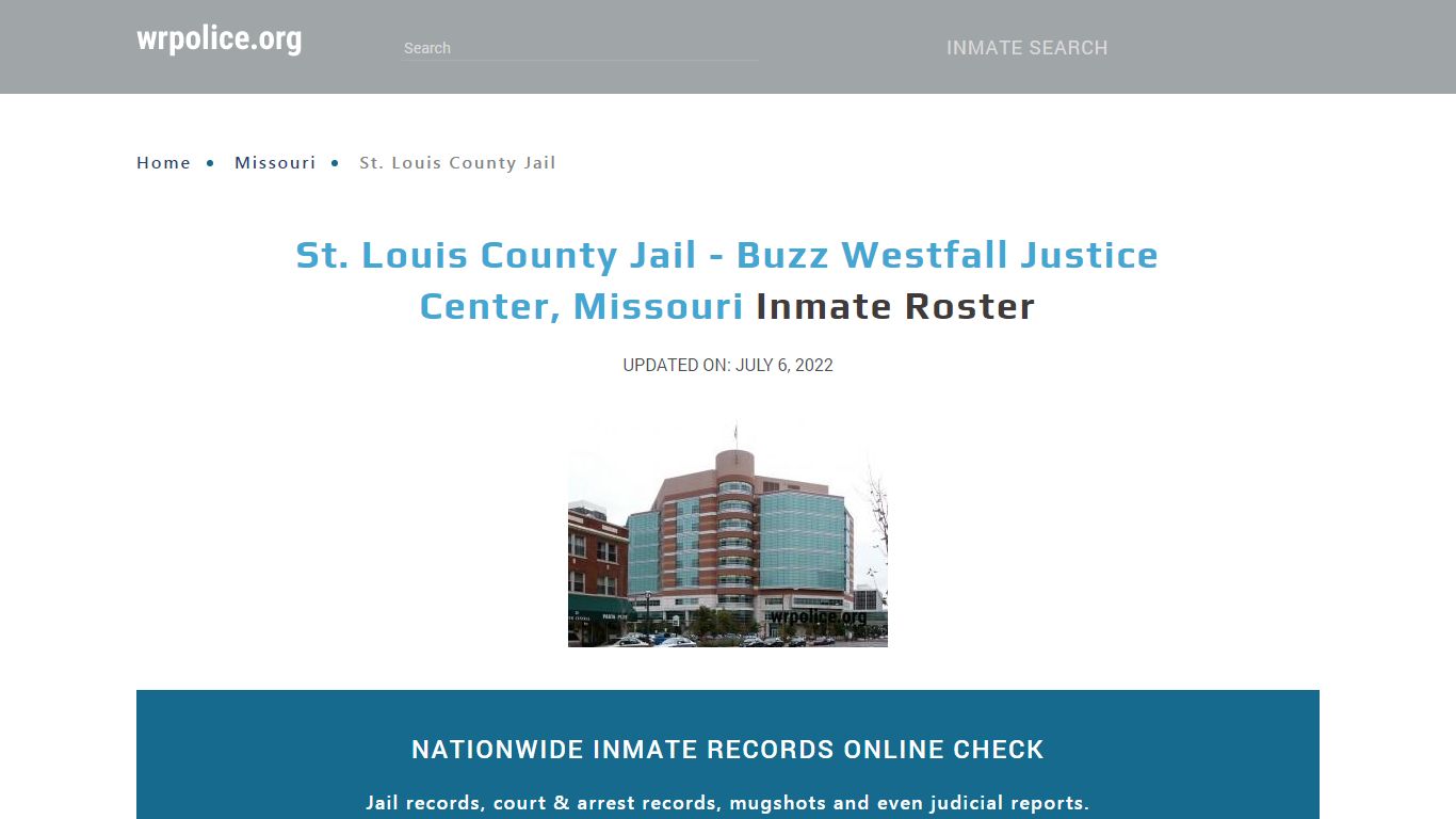 St. Louis County Jail - Buzz Westfall Justice Center ...